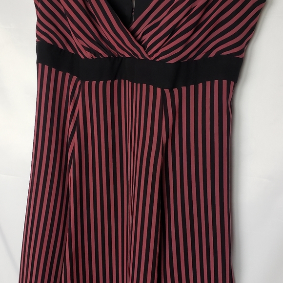 Betsey Johnson Black and Red Stripe Dress 6 - Picture 7 of 9